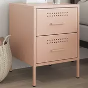 Vidaxl vidaXL Nočna omarica roza 36x39x50,5 cm jeklo