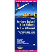 Reise Know-How Landkarte Nord- und Mittelengland / Northern England & the Midlands (1:400.000)