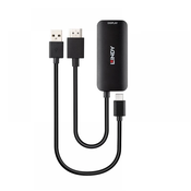 LINDY HDMI USB 2.0 Type C transformator Crno 20cm 43423