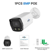 KJB Zunanja PoE IP kamera 8 MP z zaznavanjem vozil, objektiv 2,8 mm