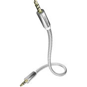 Inakustik Klinken avdio priključni kabel [1x klinken vtič 3.5 mm - 1x klinken vtič 3.5 mm] 0.50 m bele, srebrne barve, pozlačeni vtični ko