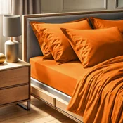 Tonne Orage - 27 Narandžasti Ranforce Super King Fitted Sheet