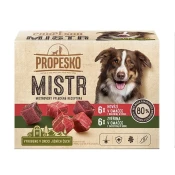 Propesko Dog Master govedina, divjačina v omaki, žepek 85 g (12 pakiranj)