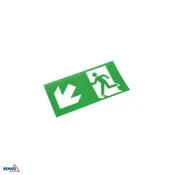 Luxmena piktogram za svetilko s puščico navzdol levo 251 × 125 mm BM-C91-MLR2-PKT-ODL