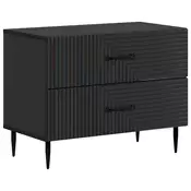 vidaXL vidaXL Nočna omarica Črna 62 x 34,5 x 47,5 cm Inženirski les, (5000209898)