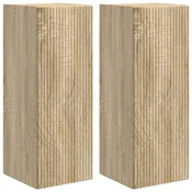 Vidaxl TV stenska omara 2 szt. Sonoma 30 x 31 x 80 cm Konstruiran les
