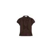 Bershka Bluza CAMISA  ESPALDA rjava