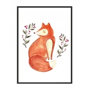 shumee SLIKOVNI PLAKAT V OKVIRJU A4 cm Lisek PD266