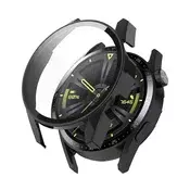 Ovitek z zaščito zaslona Techsuit Defense360 Pro za Huawei Watch GT 3 (42mm) - črn