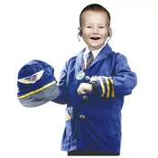 Pilotska oprava: suknjič, kravata, kapa, mikrofon, ura, kompas, seznam