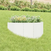 vidaXL Robovi trave 100 x 45 cm Jeklo Bela
