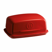 Butter dish, ceramic, 17 x 11.5 cm, Burgundy - Emile Henry