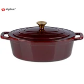 Alpina litoželezni lonec, 5L, 33x25x11cm, rdeč
