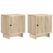 vidaXL Nočna omarica 2 pcs Sonoma hrast 43 x 34,5 x 50 cm