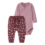 NAME IT Komplet NBFVULLA oliva/mauve/ciklama/bela