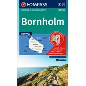 Bornholm. Vodotesen turistični zemljevid 236. Izdaja 2025.