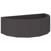 Vidaxl Cvetlično korito Črna 120 x 60 x 35 cm Jeklo