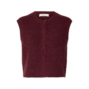 SELECTED Pleten brezrokavnik SLFLulu bordo