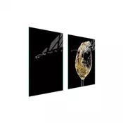 shumee ZAŠČITNI KROŽNIK IZ STEKLENA ZA KUHINJO 65x52 ZA VINO