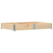 Vidaxl Paletni okvir 150x100 cm trdna borovina