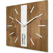shumee Lesena stenska ura Oak Classic 30cm bela SQ