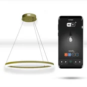 WiFi Tuya 40cm LED zlata viseča okrogla svetilka