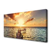 tulup.si Slika na platnu Bridge west s pogledom na morje 125x50 cm