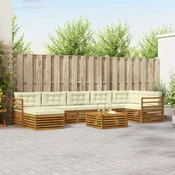 Set vanjskih sofa 8 kom. Prirodna i krem