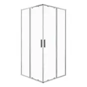KERRA Kvadratna tuš kabina Solid SQ 80, krom profili, prozorno steklo, 6mm