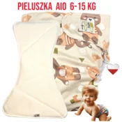 shumee NappiMe AIO plenice za večkratno uporabo z bambusovim žepom GREEN BEARS
