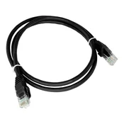 Alantec mrežni kabel, črn, 0.25 m, Cat5e U/UTP (UTP)
