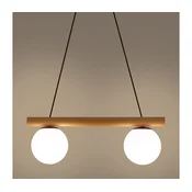 Viseći luster na sajli WOODSTOCK 2xE27/15W/230V drvo/crna
