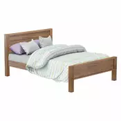 eoshop Dvoposteljna postelja EL DORADO 140x200, masivni bor, antik hrast