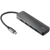 USB HUB TRUST Halyx, 4-portni USB-C 3.2, črn