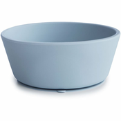 Mushie Silicone Suction Bowl silikonska posoda s priseskom Powder Blue 1 kos