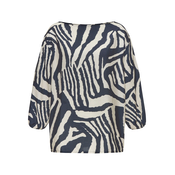 LASCANA Bluza kremna/ultra mornarsko modra