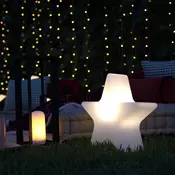 Božična stoječa svetilka bela 45 cm, vključno s polnilno sončno RGBW LED - Nova