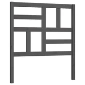 Vidaxl Posteljno vzglavje sivo 81x4x104 cm trdna borovina