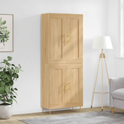 Greatstore Visoka komoda sonoma hrast 69,5x34x180 cm inženirski les