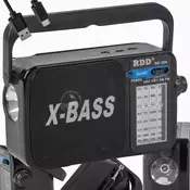 Verkgroup Retro prenosni FM radio LED X-BASS USB črn