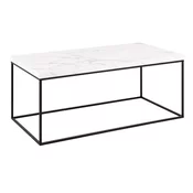 Klubska mizica Norsica 836 (Bela) Črna, Bela, 45x55x110cm, MDF plošča, Kotna