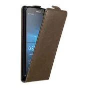 Cadorabo Cadorabo Ohišje, združljivo z Nokia Lumia 950 XL v kava rjava - Zaščitni ovitek v obliki flipa z magnetnim zapiranjem, (20563255)