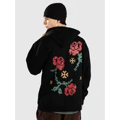 Monet Skateboards Cross Stitch Collage moški pulover s kapuco black