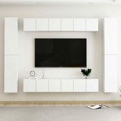 Greatstore Komplet TV omaric 10-delni bela iverna plošča