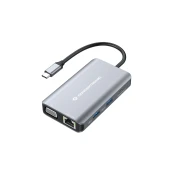 Hub USB Conceptronic DONN21G Crna Siva 100 W (1 kom.)