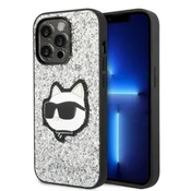Karl Lagerfeld Karl Lagerfeld NFT Glitter Choupette Patch - Ohišje za iPhone 14 Pro Max (srebrno)