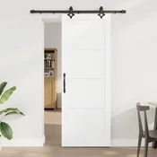 vidaXL Drsna vrata ORKDAL 78 x 211 cm Inženirski les Bela in črna