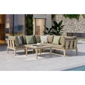 LOUNGE GARNITURA  drvo, plastika boje bagrema
