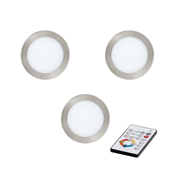 Eglo 78737 - Komplet 3x LED prigušiva ugradna plafonska svetla TINUS LED/17W/230V + daljinski upravljac