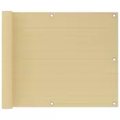 Balkonski zastor bež 75 x 600 cm HDPE